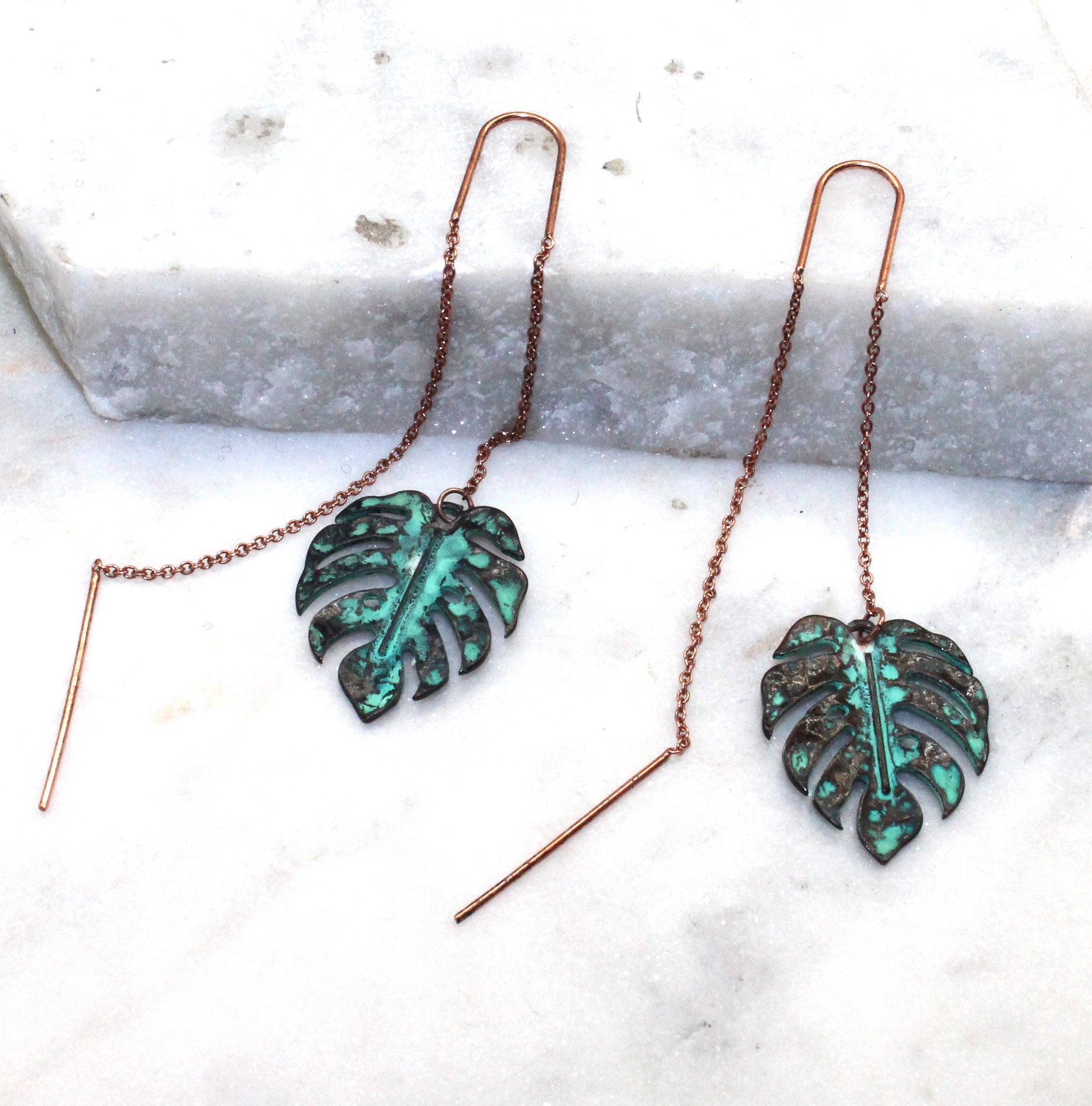 Monstera Threader Earrings Best of Everything Online Shopping