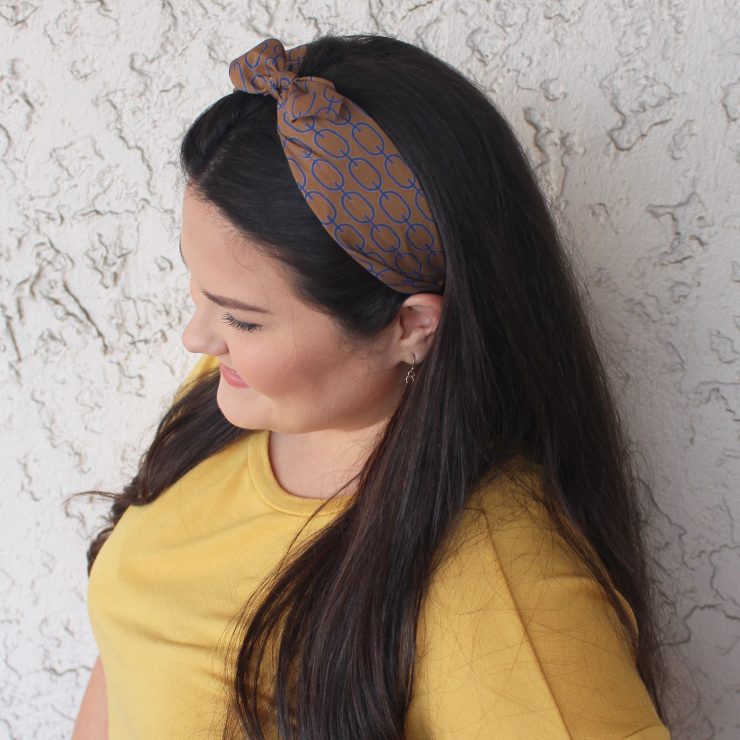 A photo of the Brown & Teal Swirl Headband product