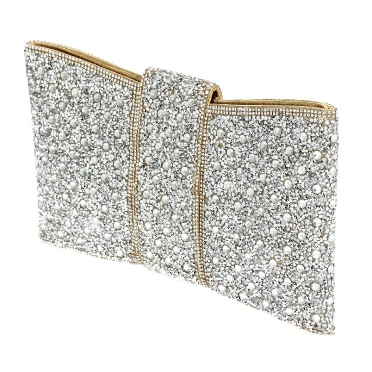 A photo of the Portia Clutch in Gold product