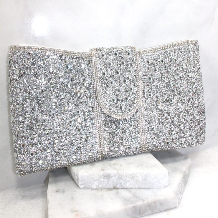 A photo of the Portia Clutch in Silver product