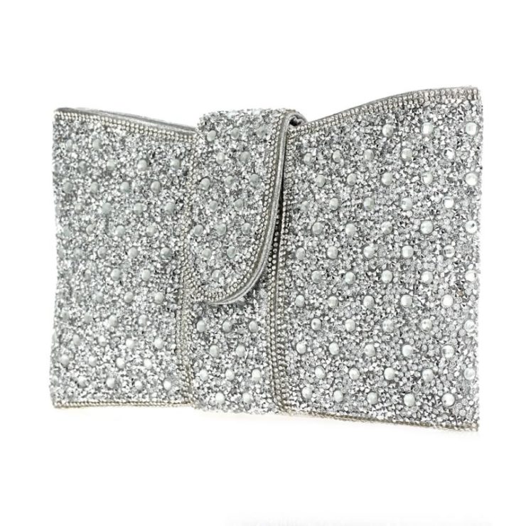 A photo of the Portia Clutch in Silver product