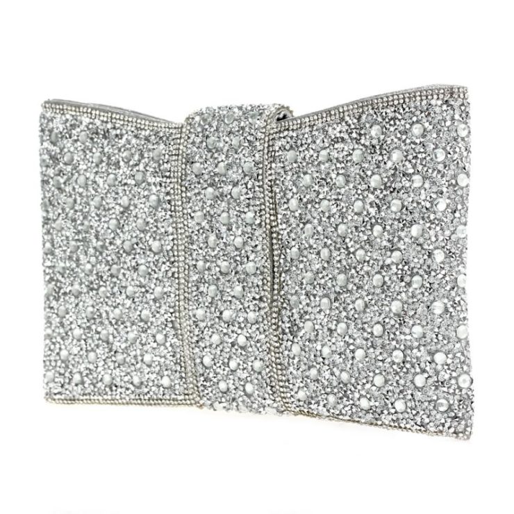 A photo of the Portia Clutch in Silver product