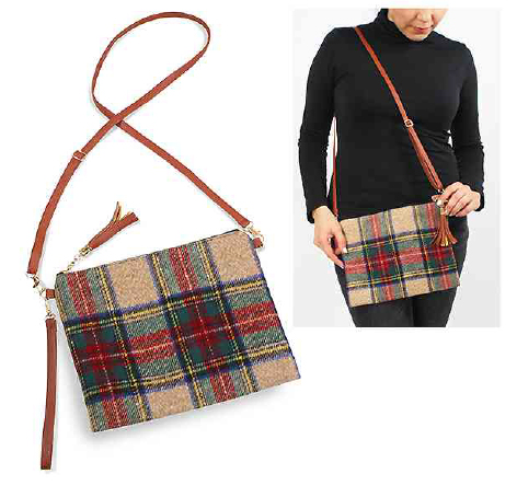 Pretty Plaid Cross Body Purse Best of Everything Online Shopping