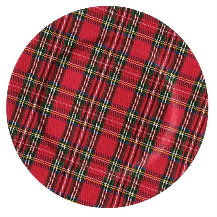 A photo of the Red Tartan Charger Plate product