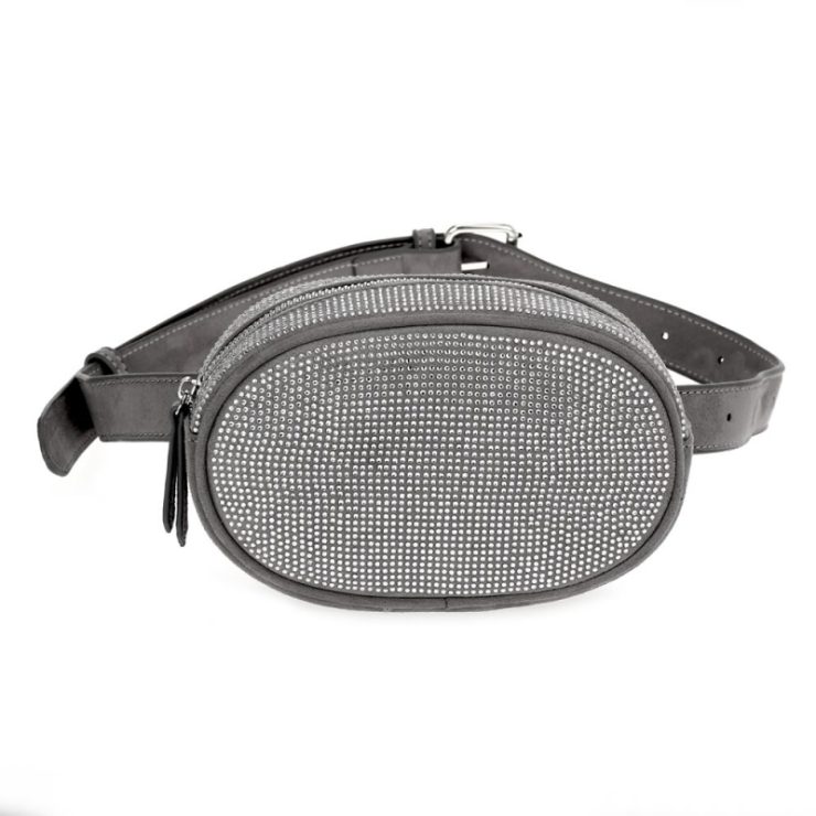 Rhinestone Fanny Pack in Grey - Best of Everything | Online Shopping