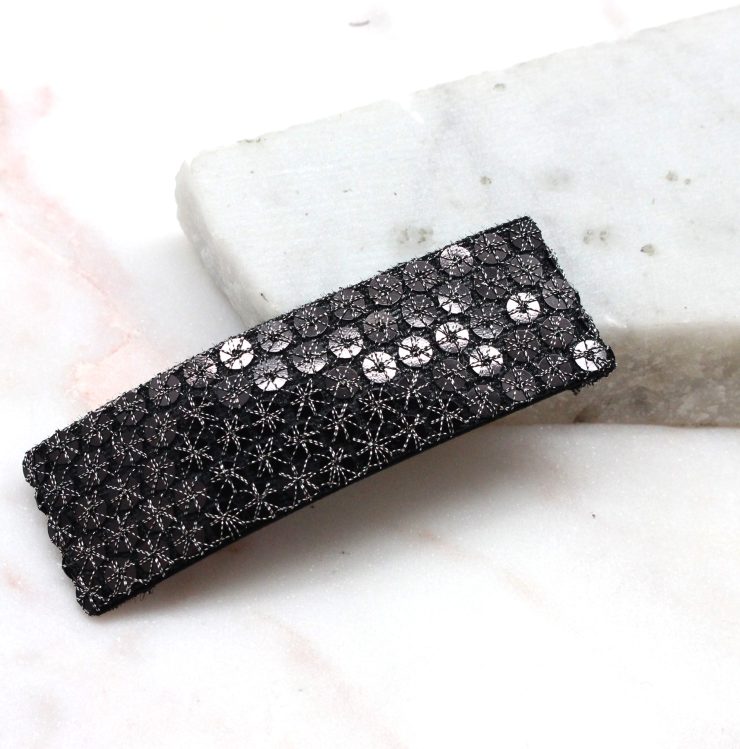 A photo of the Sequin Barrette in Black product