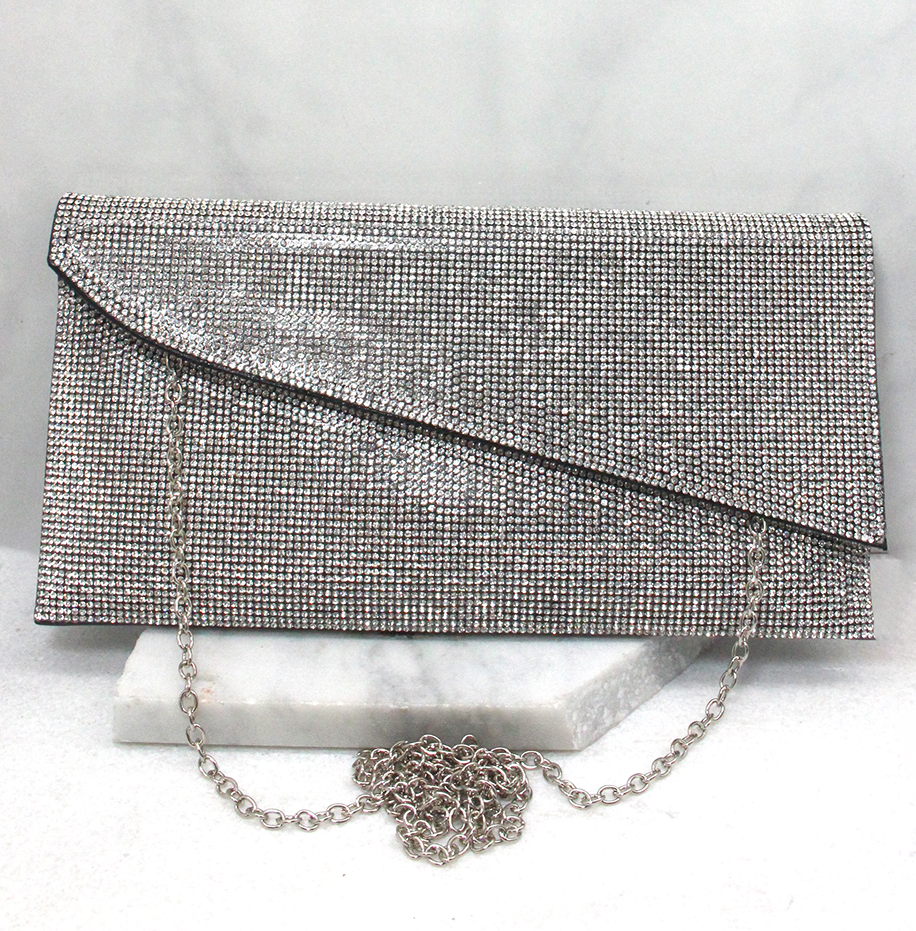 black rhinestone clutch