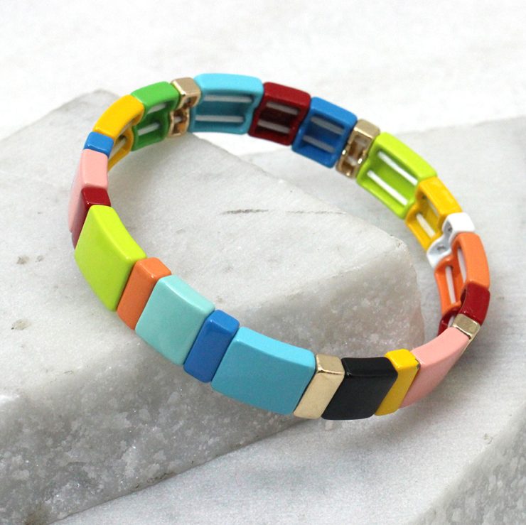 A photo of the So Bright Color Block Bracelet product