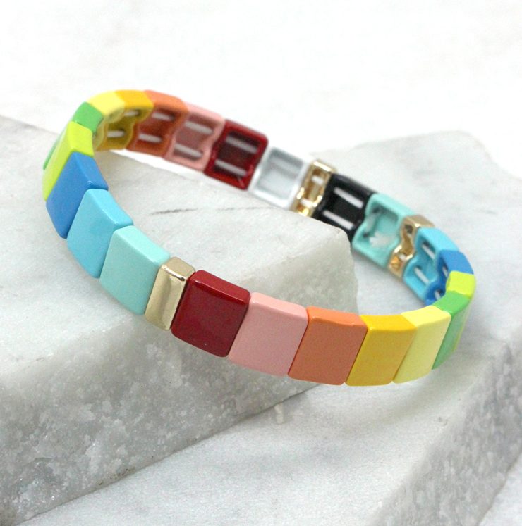 A photo of the So Colorful Color Block Bracelet product
