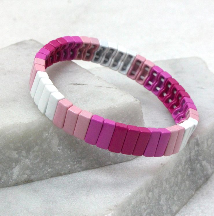 A photo of the Bubble Gum Color Block Bracelet product