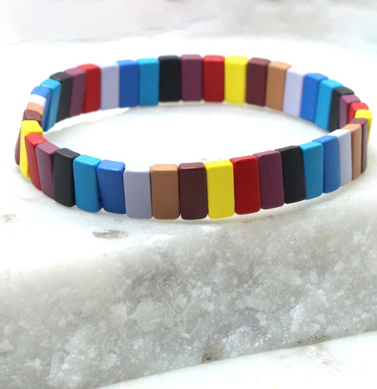A photo of the The Shadow Rectangle Color Block Bracelet product