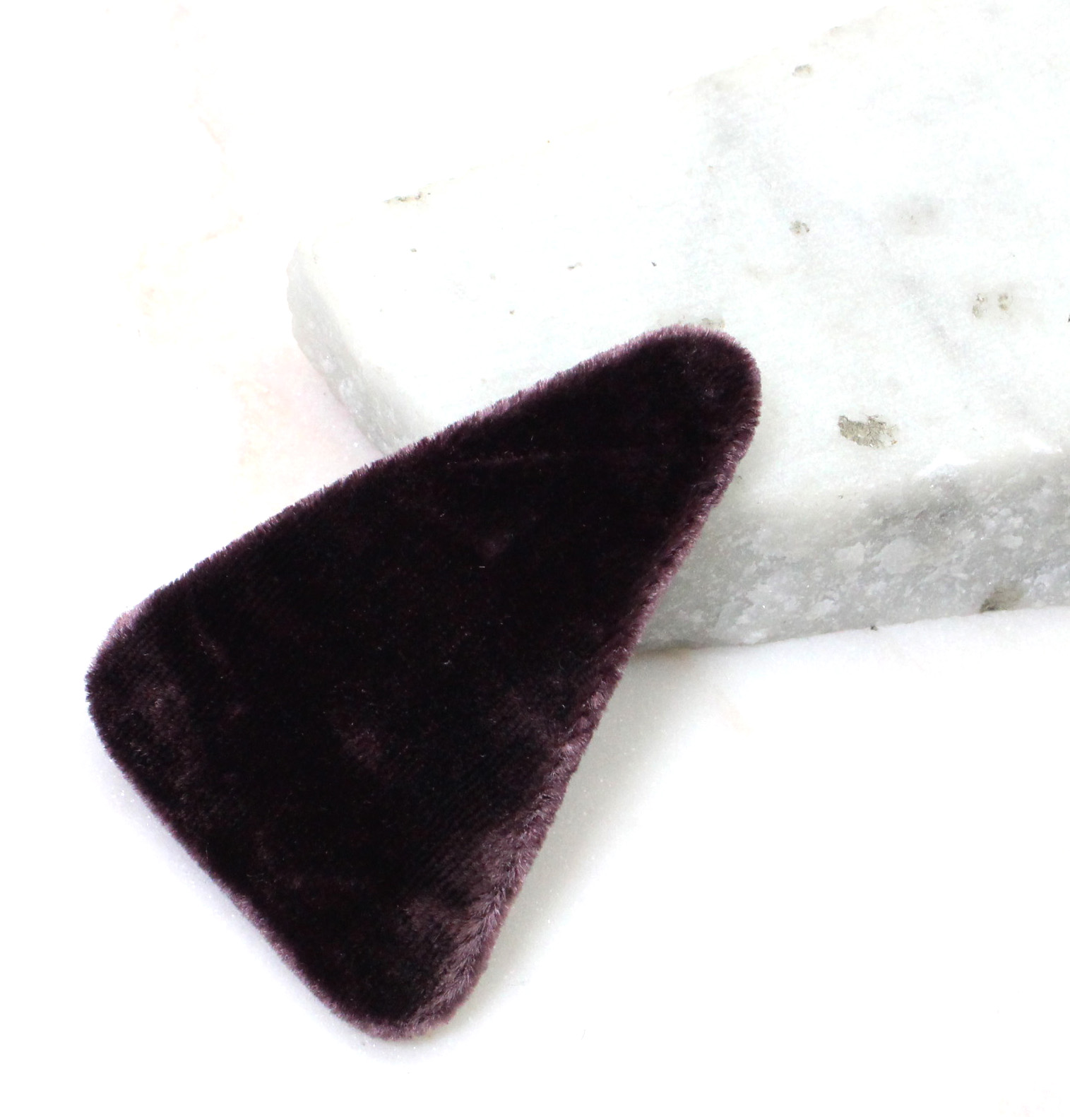 Velvet Triangle Barrette in Mauve - Best of Everything | Online Shopping