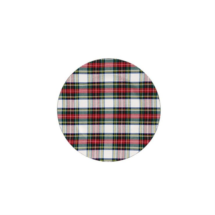 A photo of the White Tartan Charger Plate product
