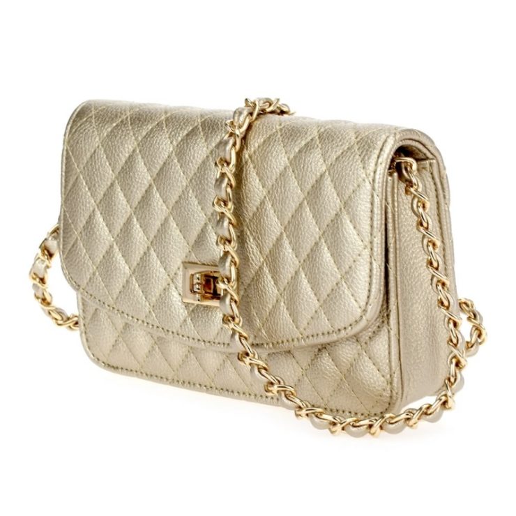 A photo of the Gold Quilted Cross Body product