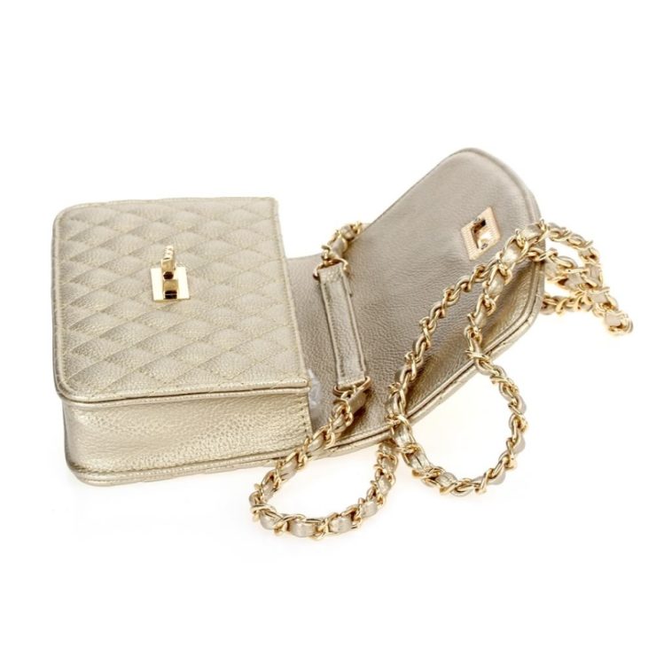 A photo of the Gold Quilted Cross Body product