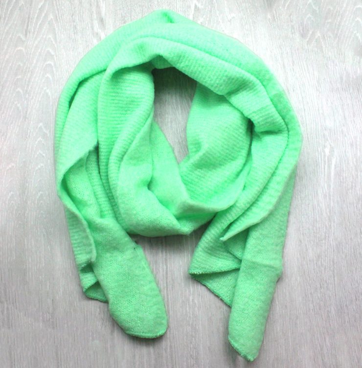 A photo of the Autumn Breeze Scarf in Mint product