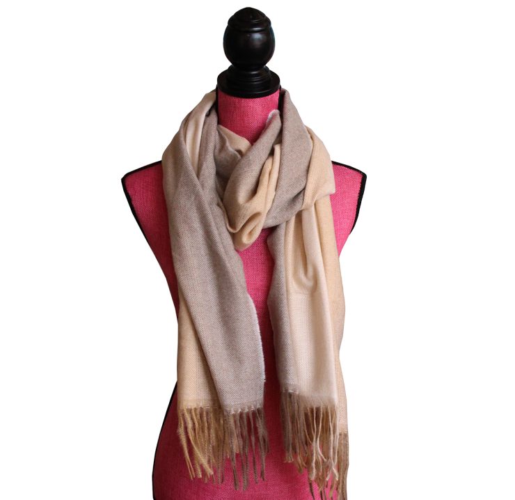 A photo of the Autumn Ombré Scarf In Cream product