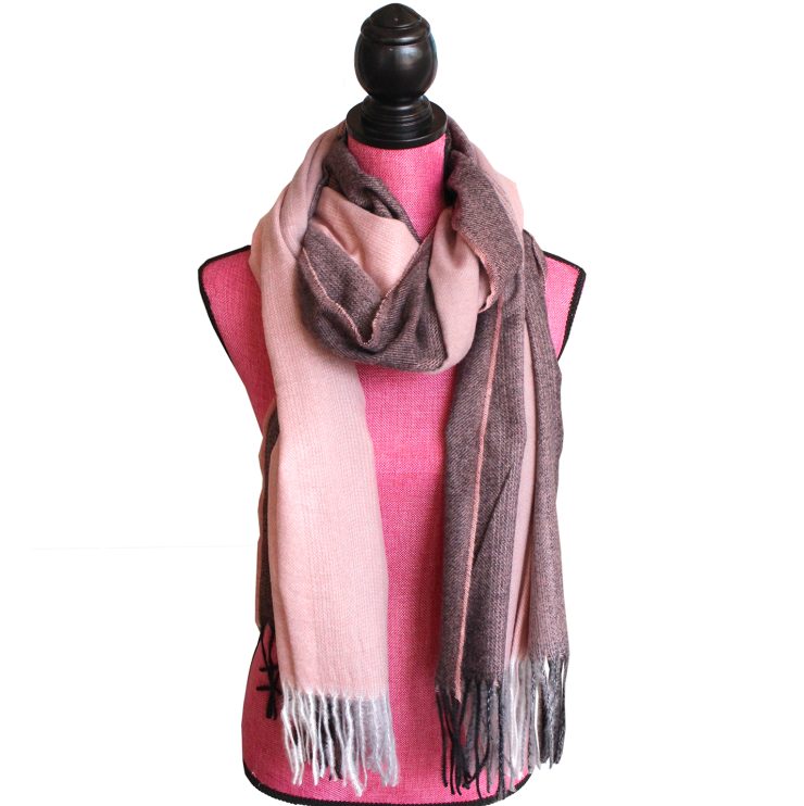 A photo of the Autumn Ombré Scarf In Pink product