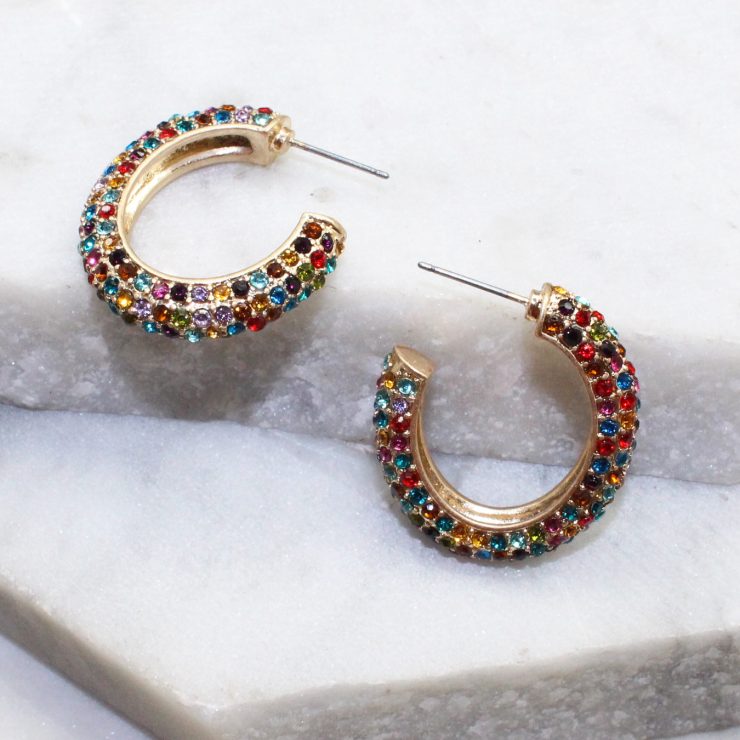 A photo of the Ava Hoops In Multi-Colored product