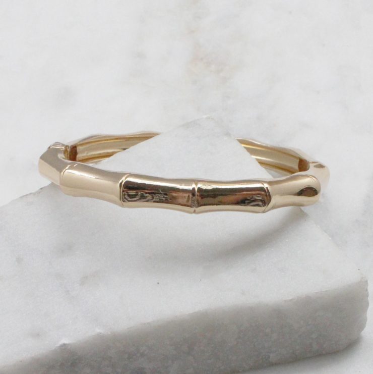 A photo of the Bamboo Bracelet In Gold product
