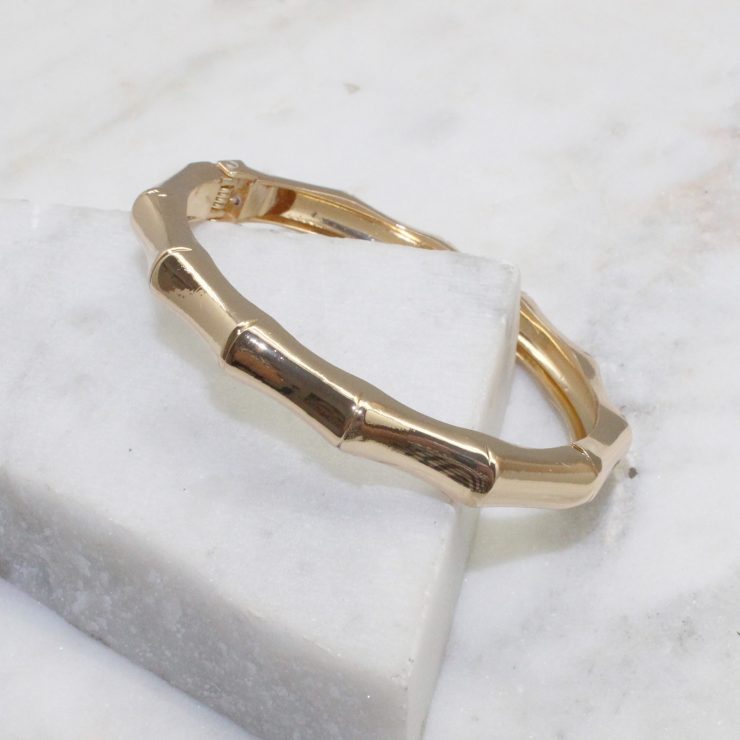 A photo of the Bamboo Bracelet In Gold product