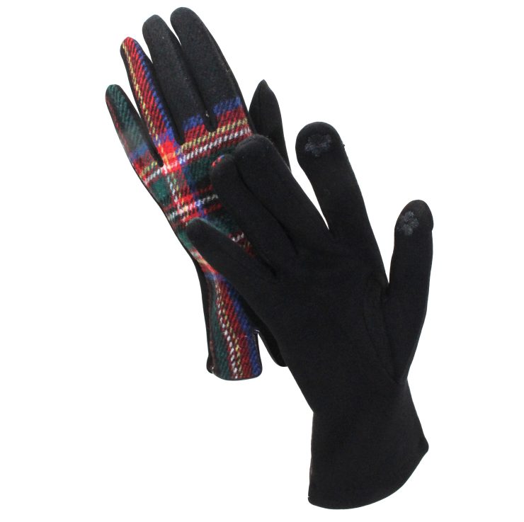 A photo of the Black and Red Tartan Gloves product