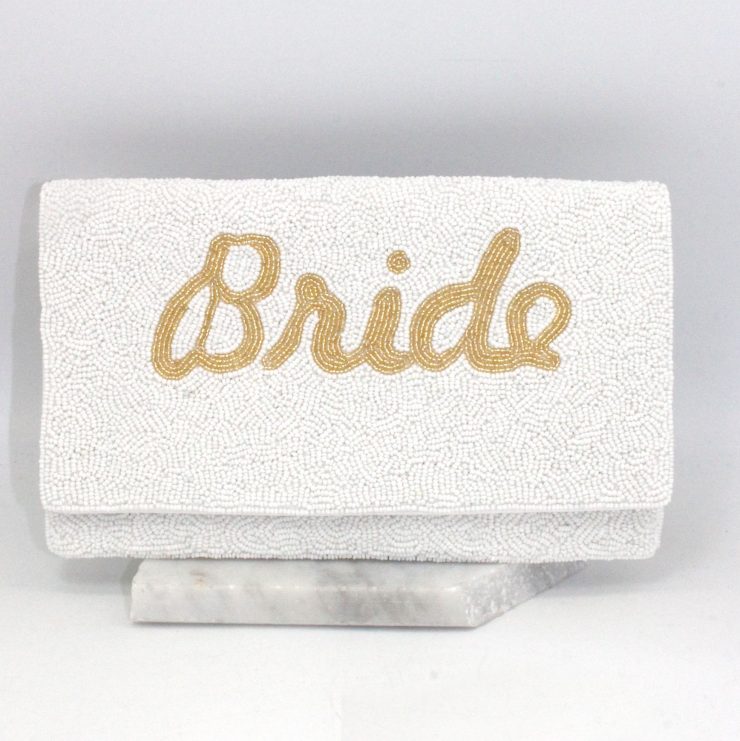 A photo of the Beaded Bride Clutch product