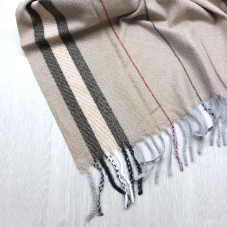 A photo of the Crisp Air Scarf in Brown product