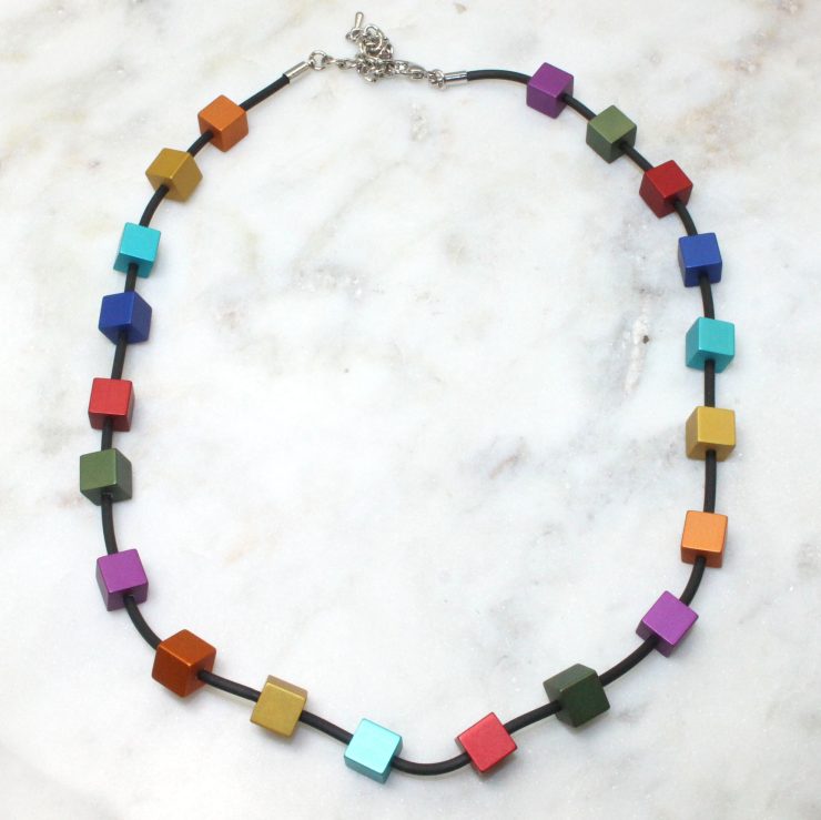 A photo of the Cubed Necklace product