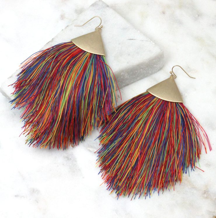 A photo of the Flounce Earrings in Multi Color product