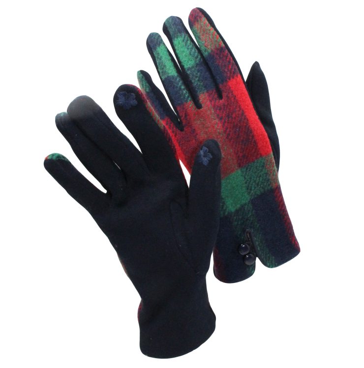 A photo of the Holiday Plaid Gloves product