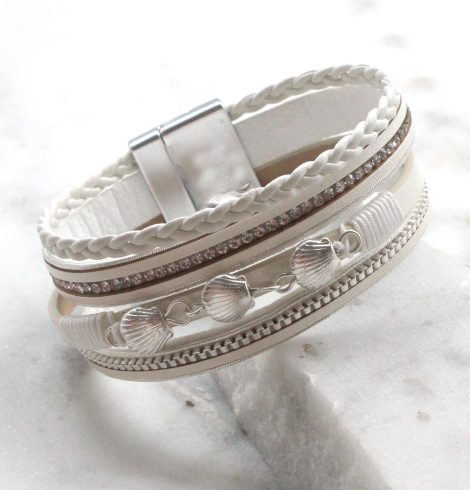 A photo of the In the Sand Bracelet in White product