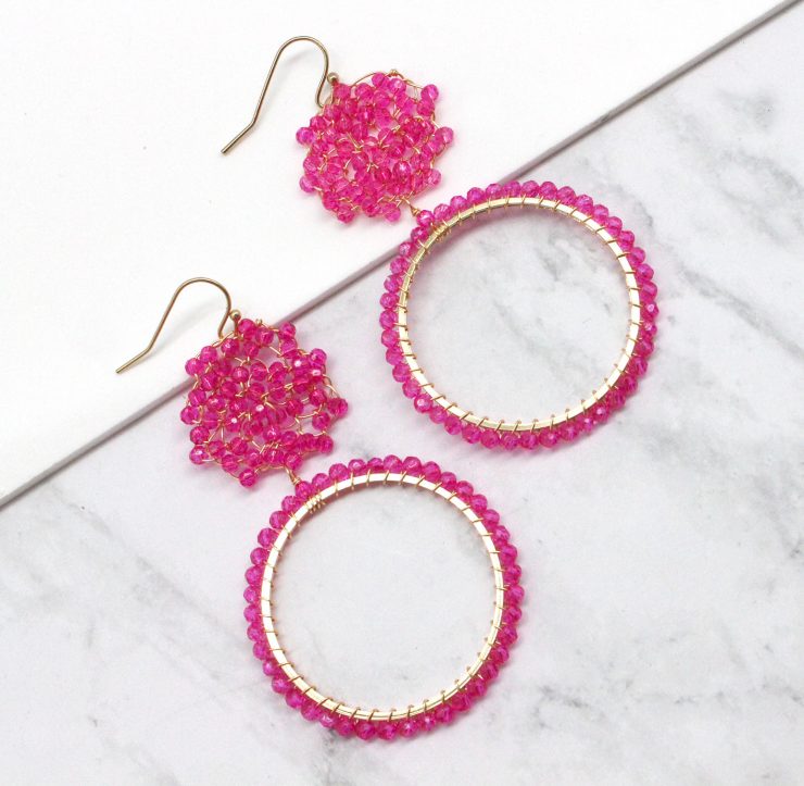 A photo of the Pink Splash Earrings product