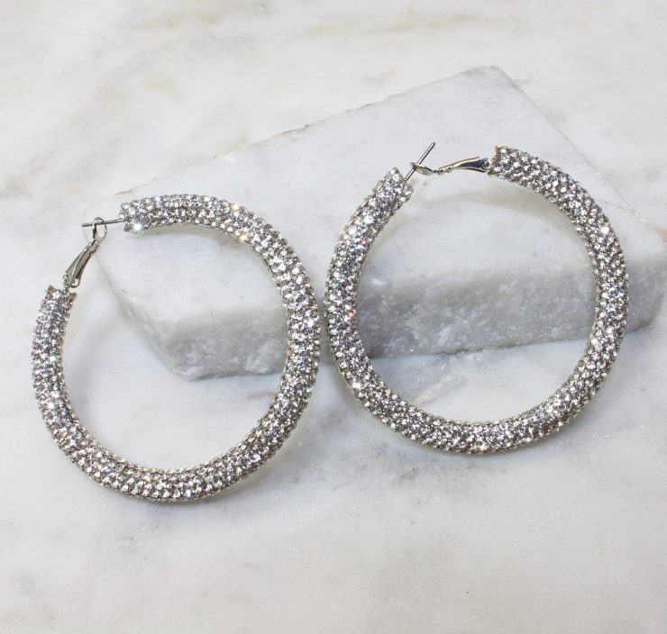A photo of the Rhinestone Hoops product
