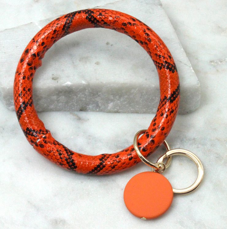 A photo of the Ring Key Chain Orange product