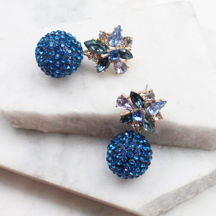 A photo of the Shining Bright Earrings In Blue product