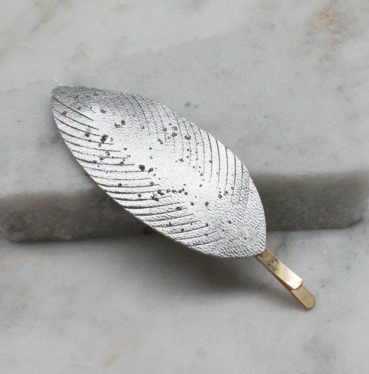 A photo of the Silver Leaf Bobby Pin product