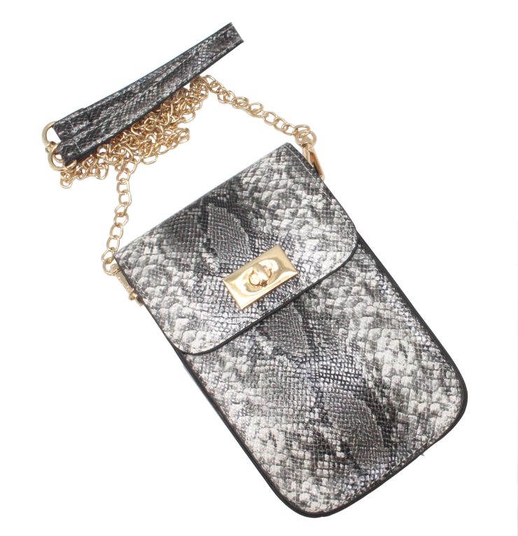 A photo of the Snake Skin Cross Body in Yellow product