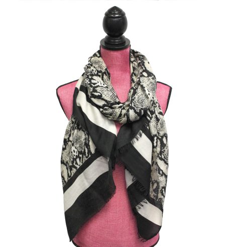 A photo of the Snake Print Scarf product