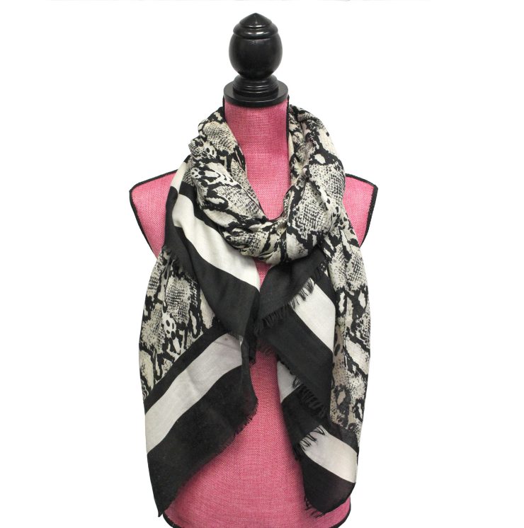 A photo of the Snake Print Scarf product