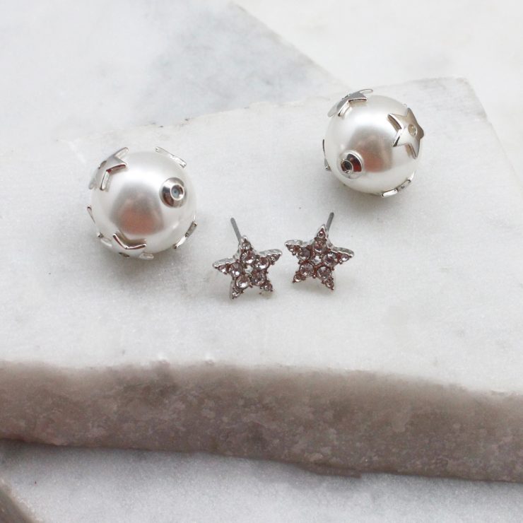 A photo of the Starstruck Peekaboo Earrings In Silver product