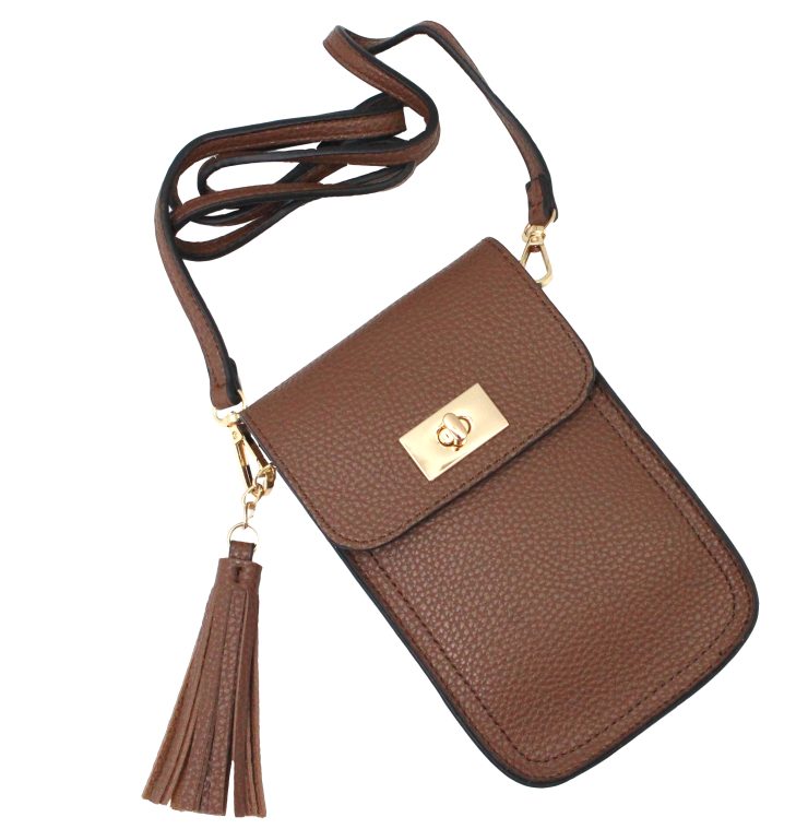 A photo of the Tassel Cross Body Purse in Black product