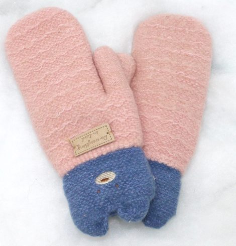 A photo of the Teddy Mittens in Khaki product