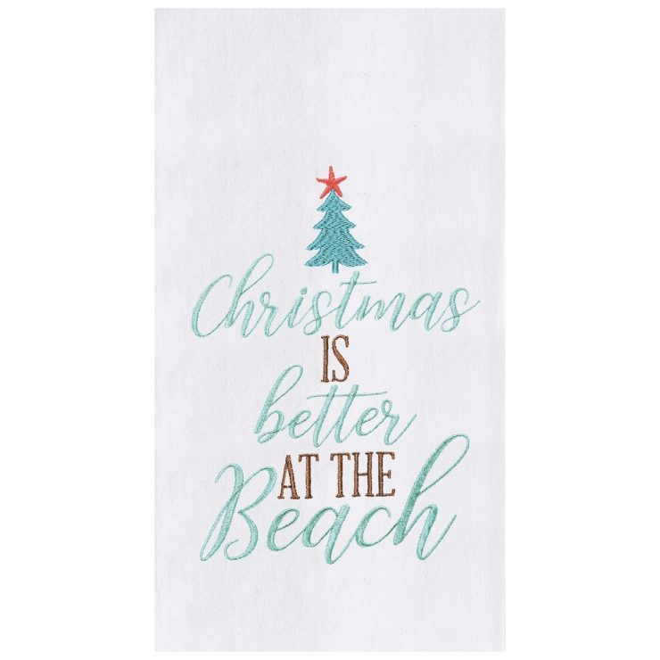 A photo of the Christmas Is Better At The Beach Towel product