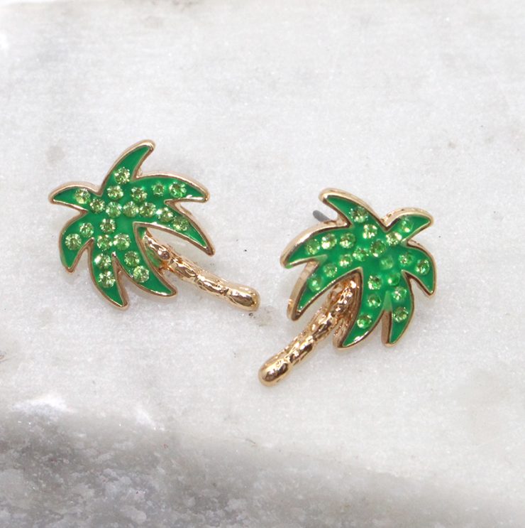 A photo of the Palm Stud Earrings product