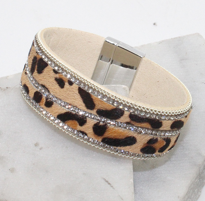 Leopard Bracelet in Tan - Best of Everything | Online Shopping