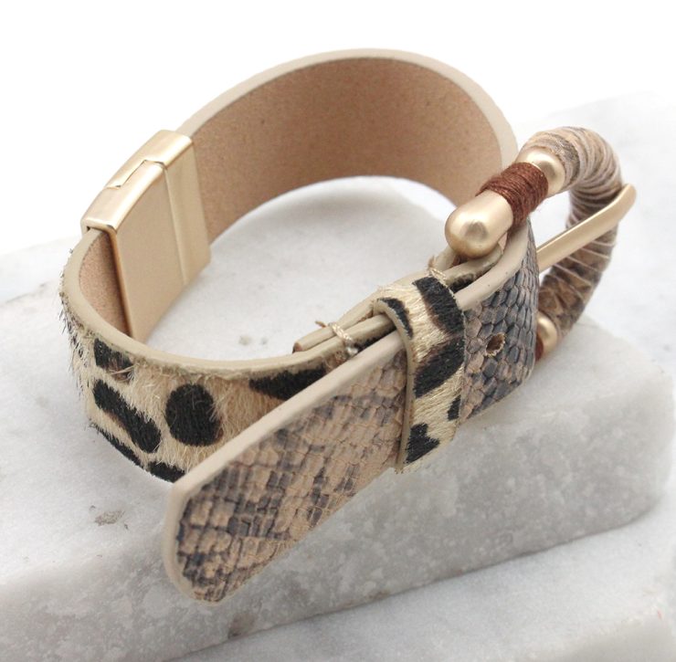 A photo of the Belt Bracelet in Tan product