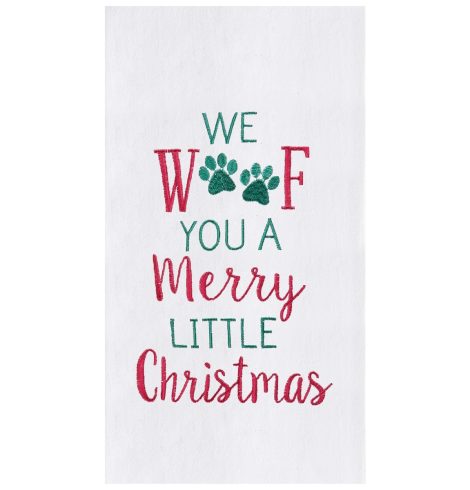 A photo of the Merry Woofmas Kitchen Towel product