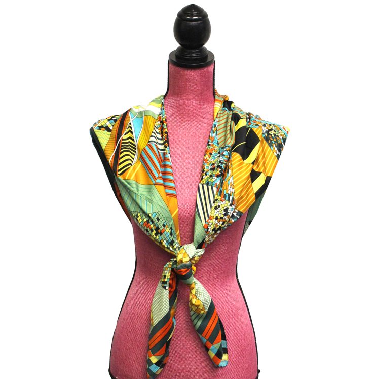 A photo of the Artsy Design Silk-Feel Scarf product
