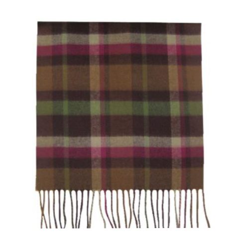 A photo of the Brown Plaid Cashmere Feel Scarf product